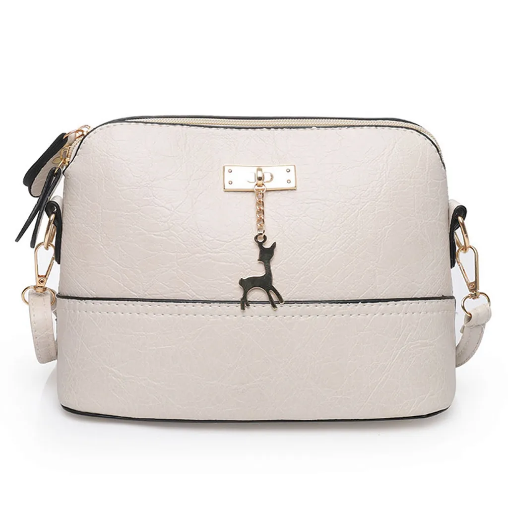 

2019 Deer Shell Women Messenger Bags PU Leather Fashion Lady Crossbody Mini Bag Women Shoulder Bags Drop Shipping#H20