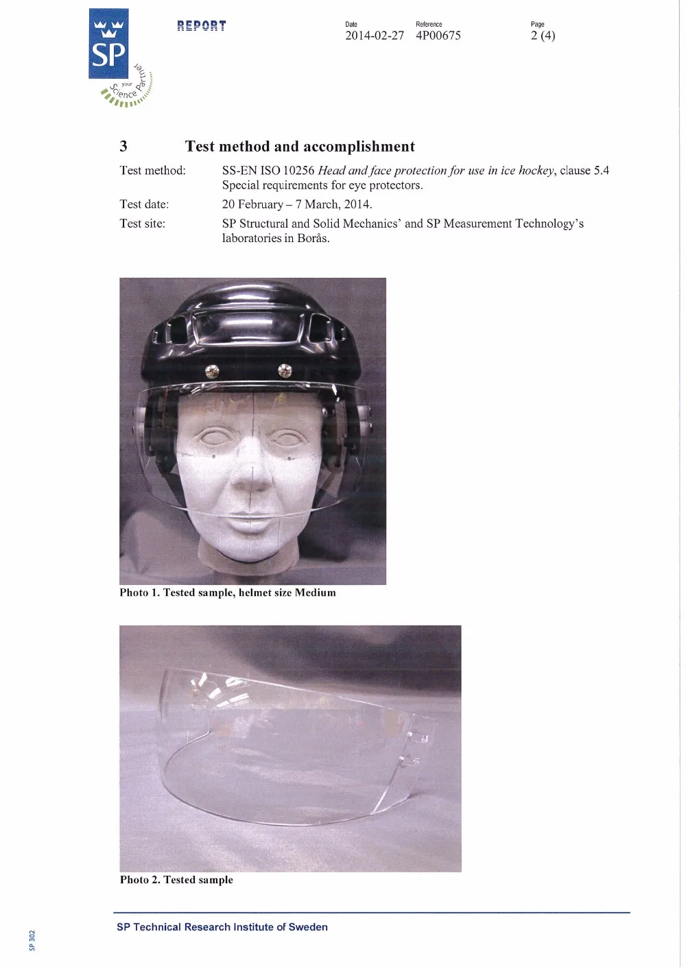 HOCKEY visor CE-3