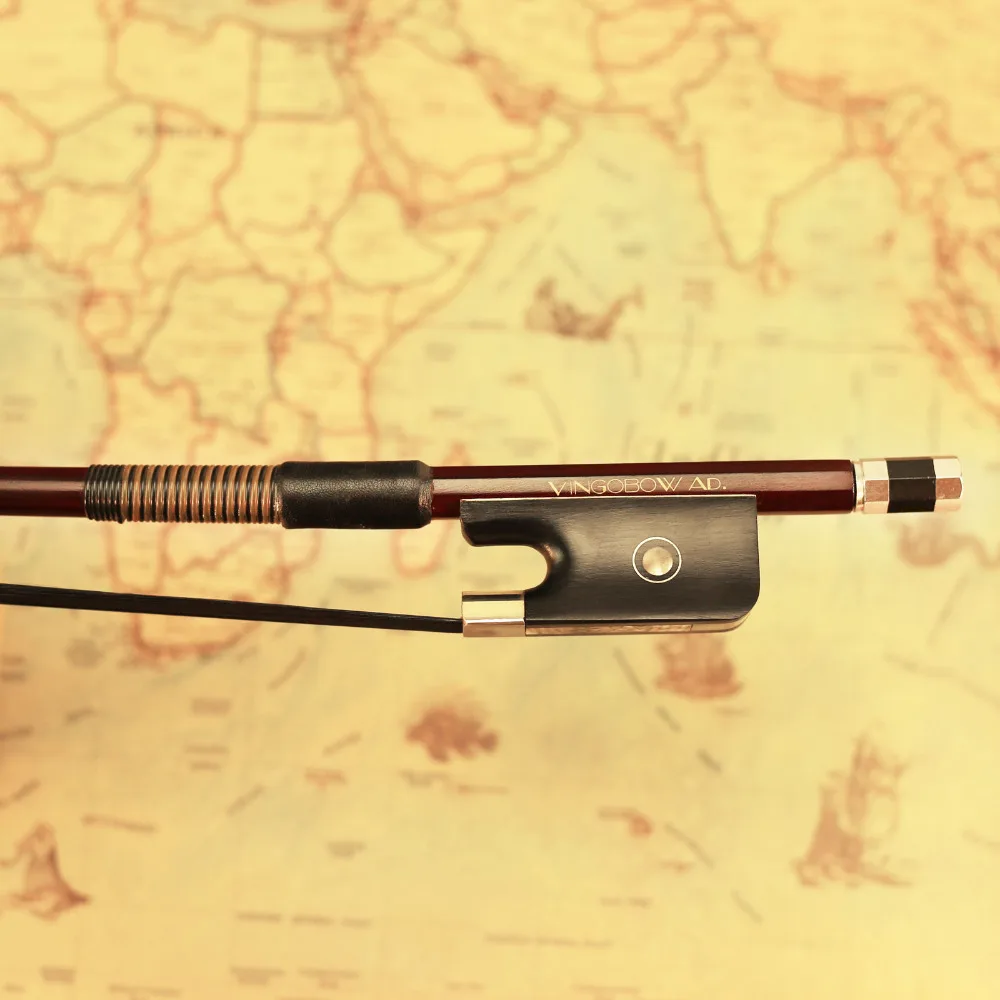 

1/8 Szie French Model Double Bass Bow Brazilwood Ebony Frog Nickel Silver Part Black Horsehair 310BFB 64.5cm Wild Sound VingoBow