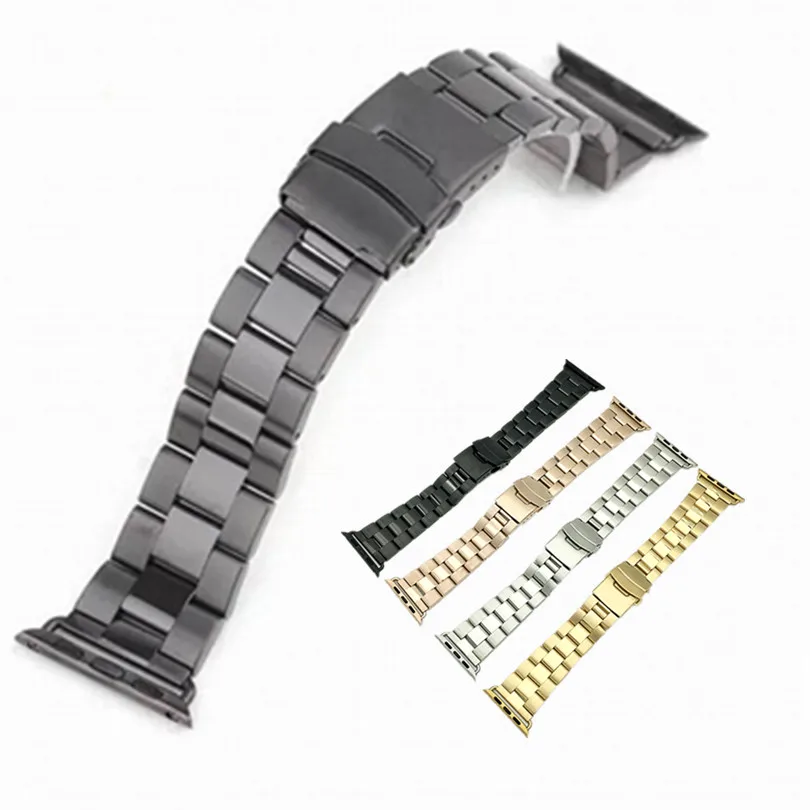

For Apple Watch Iwatch Stainless Steel Metal Watch Strap for Apple Watch 38mm 42mm 40mm 44mm Sport Edition WatchBand +Tools