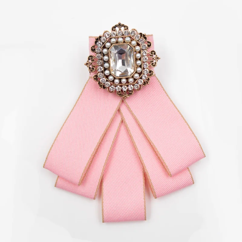 CINDY XIANG винтажные тканевые Броши «бант» ручной работы для женщин шейный галстук импортный материал аксессуары для свадебной вечеринки высокое качество - Окраска металла: pink