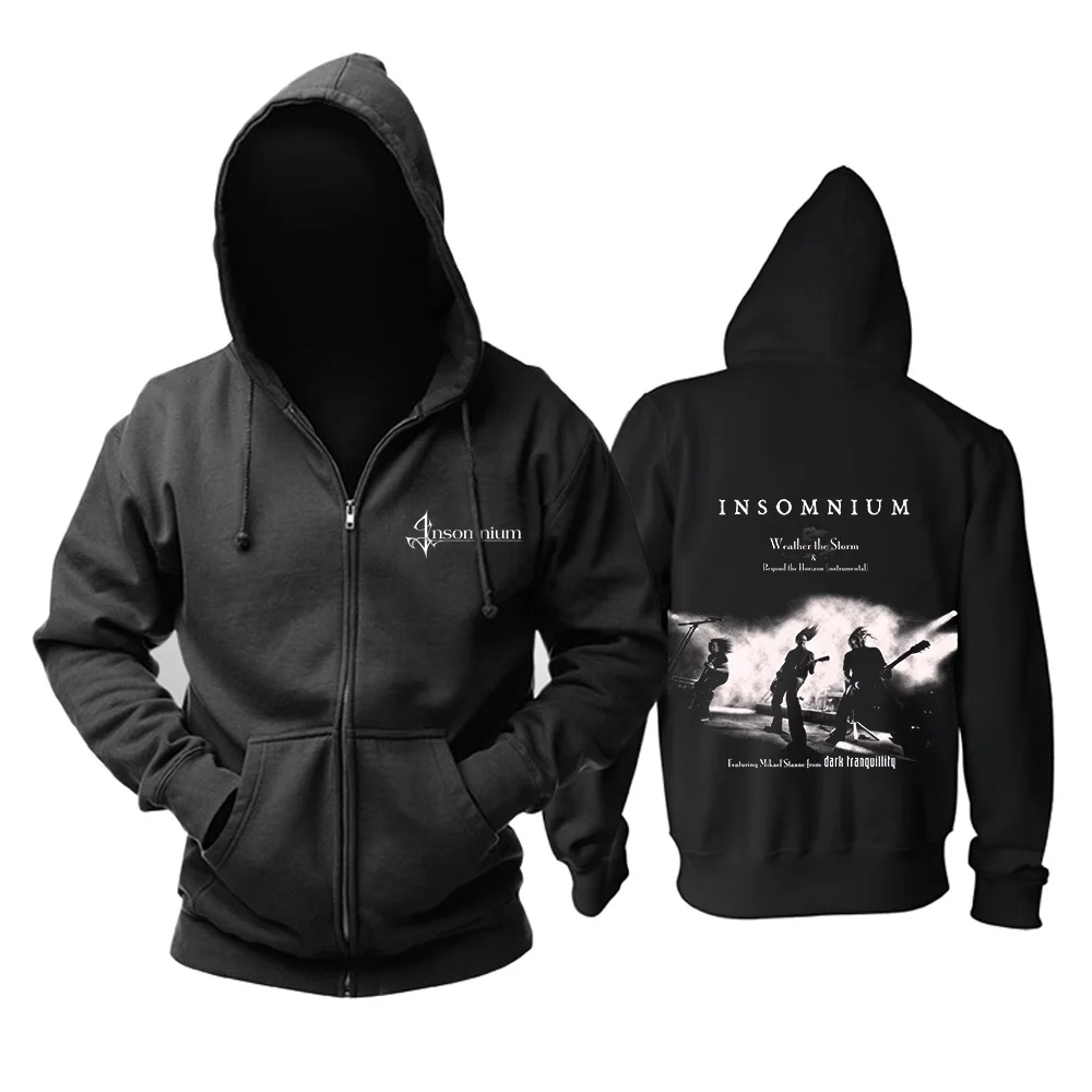 

8 designs Finland Insomnium zipper Sweatshirt Rock Cotton hoodies brand shell jacket punk melodic death metal sudadera rocker