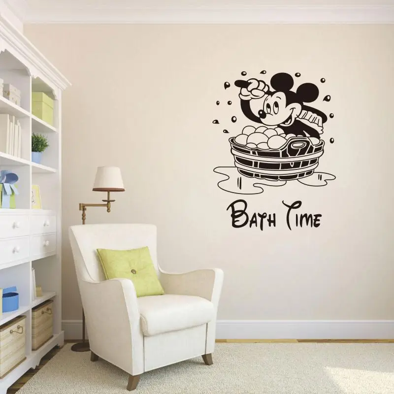CHM Nombre Микки Маус etiqueta de la pared vinilo ninos calcomania питомник мультфильм животное del sitio bebe