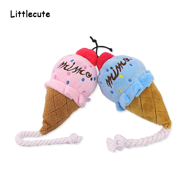 

Plush Squeak Dog Toys Puppy Plush Squeak Toy for Small Dogs Ice Cream Cheap Pet Toys for Dog Chew Interactive Toy Pets Products
