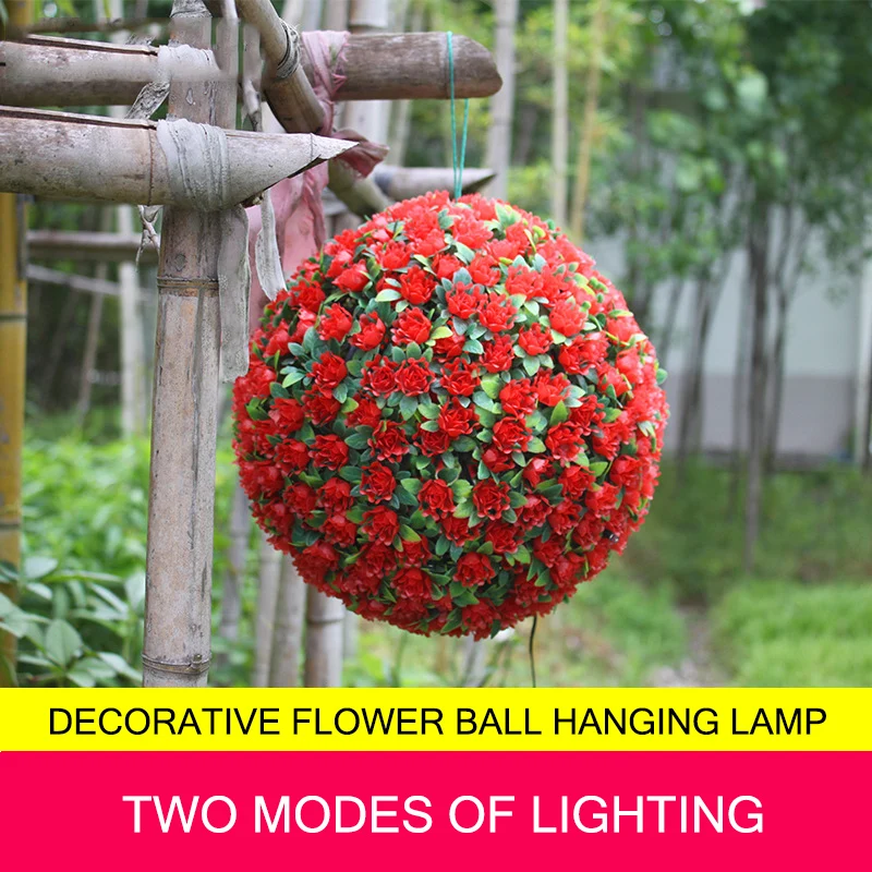 

20 LEDs Solar Light Flower Ball Hanging Garden Ornament Energy Saving Lamp TN88