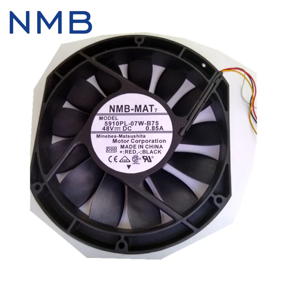 NMB New 17025 17cm fan 48V 0.85A 5910PL-07W-B75 low noiec fan 170*150*25mm