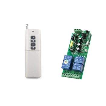 

Long Transmitter AC85V~250V 4CH Wireless Remote Control Switch 220V Relay Output Radio RF 1pcs Transmitter+1pcs Receiver
