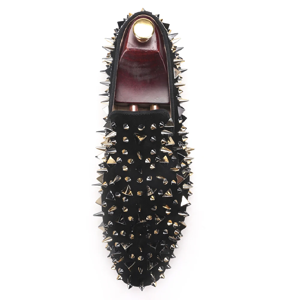 Европа Мужская мода весна Повседневное заклепки обувь из натуральной кожи мужские брендовые best качество кожаные лоферы Krampon Surom