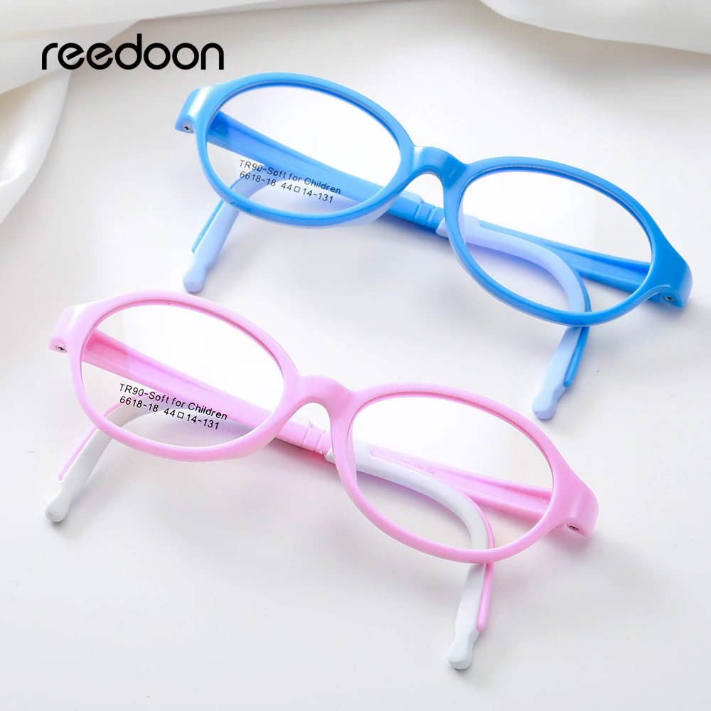 Eedoon детские оптические очки для глаз, оправа, ультралегкие очки по рецепту, пластиковые титановые очки TR90, оправа с прозрачными линзами для мальчиков и девочек