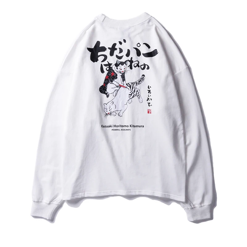 AELFRIC Harajuku футболки для мужчин и женщин с длинным рукавом 3d животный принт футболка в стиле хип-хоп Повседневная Уличная мода хлопок Футболка As114
