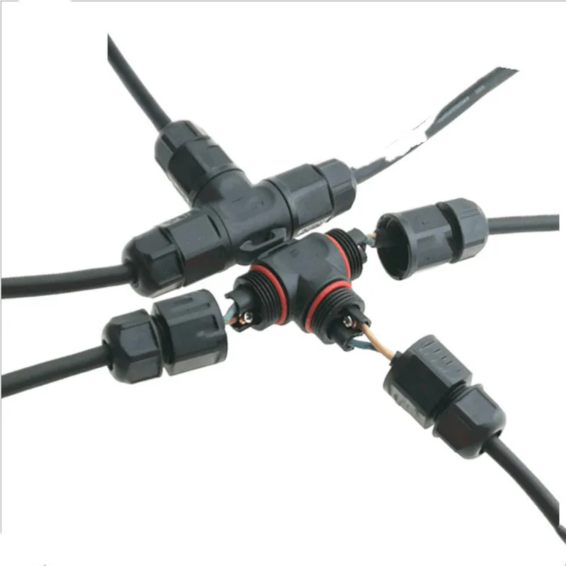 

T-type three-way waterproof connector screw crimping waterproof connector waterproof connector c30