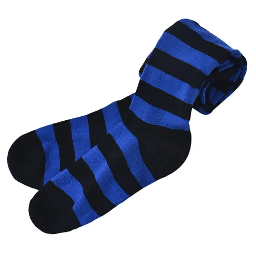 JAYCOSIN/гольфы женские 1 пара носков до бедра с бахромой Гольфы выше колена для девочек Полосатые дышащие нескользящие носки до щиколотки - Цвет: Blue