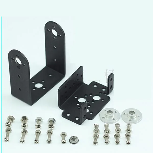 

original DOIT 2 DOF Slope Pan and Tilt kit=1pcs Multifunction Bracket+1pcs Long U frame+2pcs Steering Disc+Screws+Cup Bearing