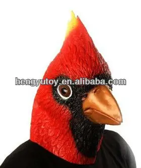 

Realistic Amazing Unisex Latex Mask For Halloween CosplayParty Night Cardinal Bird Head Mask