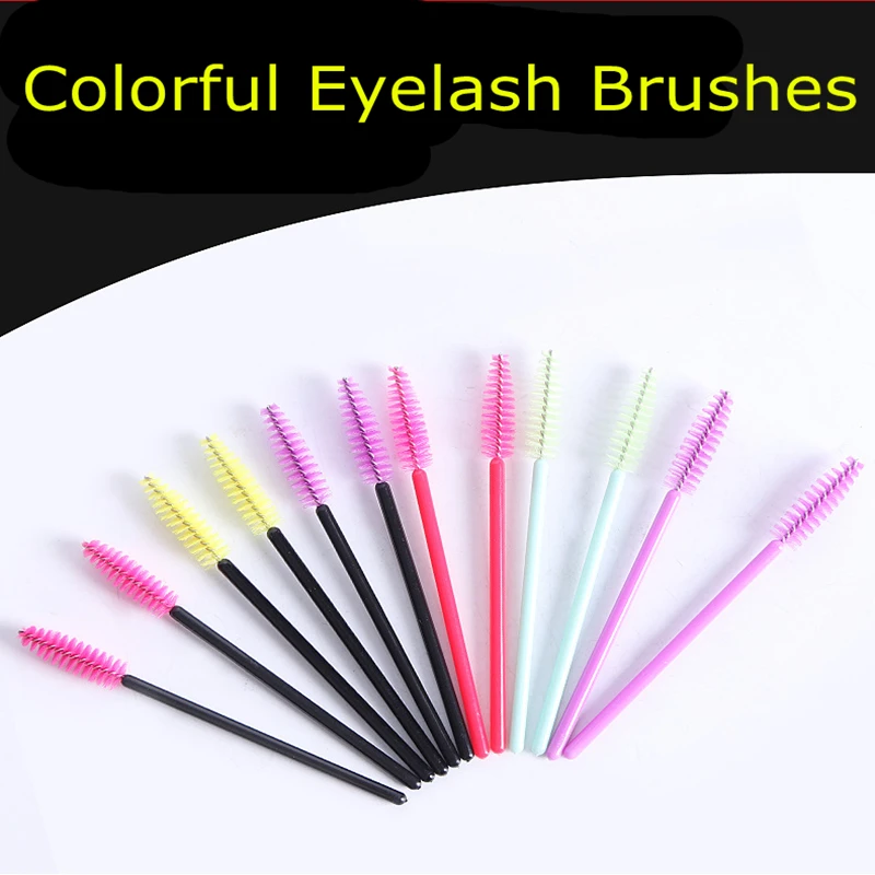

20pcs/lot Eyelash Extension Disposable Eyebrow brush Mascara Wand Applicator Spoolers Lashes Cosmetic Brushes Set makeup tools