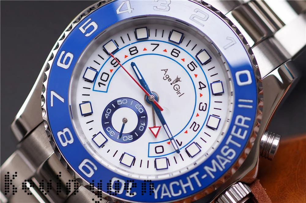 

Luxury Watches Men Automatic Mechanical Blue Ceramic Bezel Stainless Steel GMT Watch Sapphire Rose Gold Wristwatch 44mm AAA+