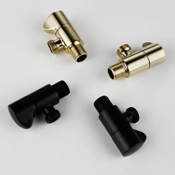 

Solid Brass Gold/Black Angle Valves 1/2"Male x 1/2" Male Bathroom Bidet Valve Matt Black filling valve Bathroom Accessories