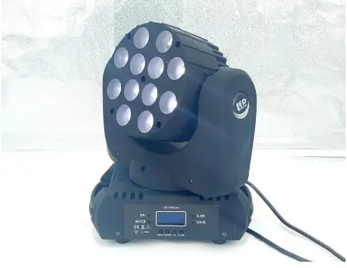 Светодиодный прожектор 12x12 Вт, светодиодный светильник с подвижной головкой, сценический светильник rgbw RGBW 4в1, четырехъядерный светодиодный светильник, улучшенный, 9/16, DJ, DMX каналы для профессиональной сцены