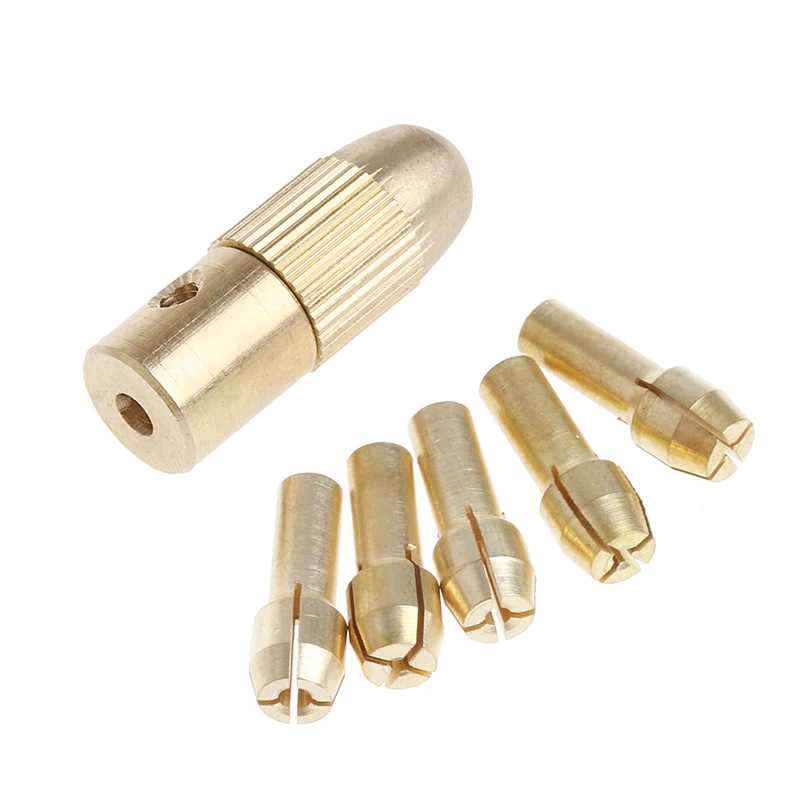 

3.17mm+5Pcs 0.5-3.0mm Micro Twist Hand Drill Chuck Electric Drill Bit Collet