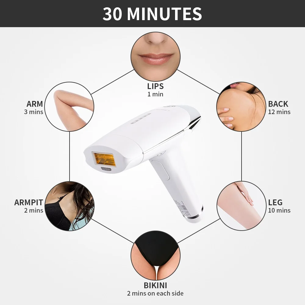 Professional Laser Hair Removal Machine Home Pulsed Light IPL Permanent Hair Removal Face Body Underarm Epilator Device Bikini