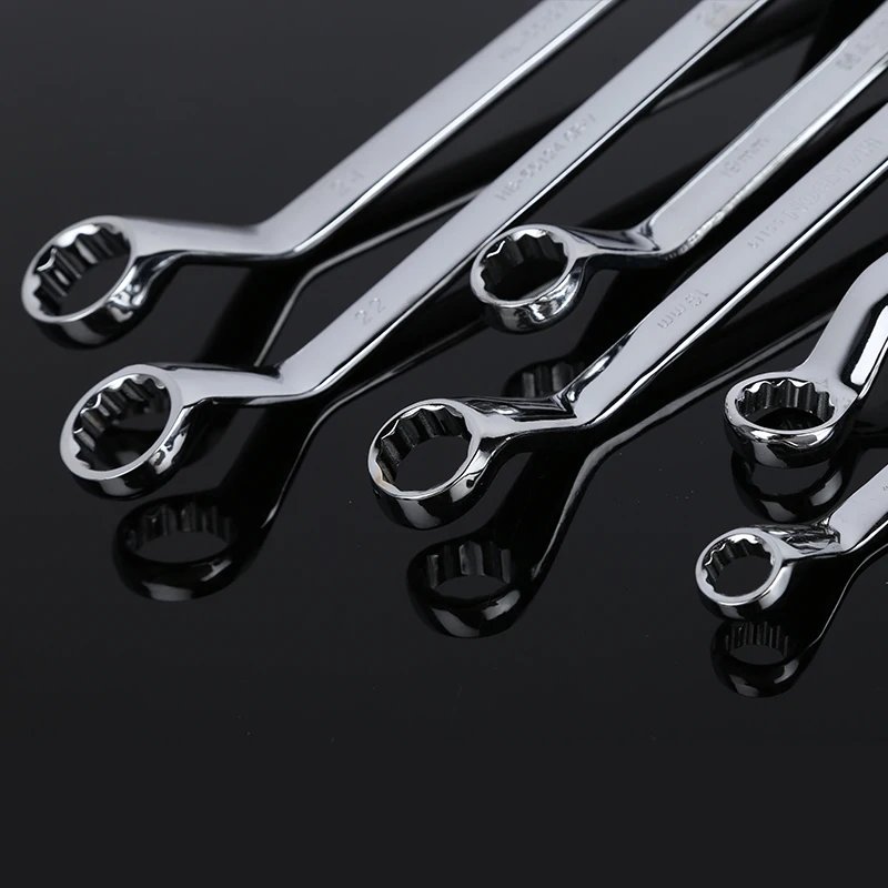 Free shipping 6-50mm Double End Ratcheting Wrench Spanner Tool Gear Ring Wrench Ratchet Handle Chrome Vanadium Full Polish 72T