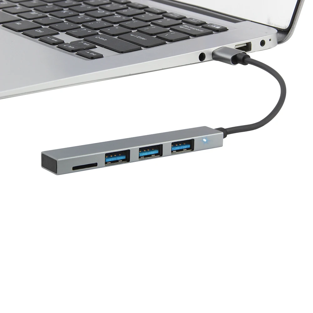 Usb 3.0 Hub 4 Ports TF Card Reader To The Interface Of The Typ -C HiGH Speed Usb Hub Compatible Phone With The Macbook U-disk