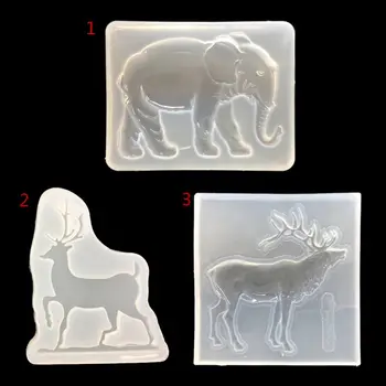 

Christmas Deer Antler Elephant Elk DIY Silicone Mold Animal Resin Jewelry Hand Making Tool