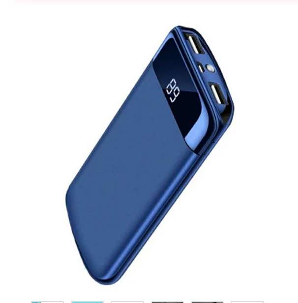 

30000mah Power Bank External Battery PoverBank 2 USB LCD Mini Powerbank Portable Mobile phone Charger for Xiaomi iphone XS Max 8