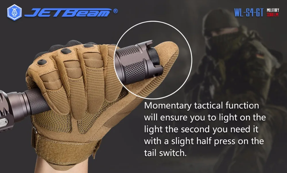 Tática para Esportes ao ar Caça Jetbeam gt Mtg2 Led Max.3300 Lumens Feixe Distância 400 Metros Tocha Livre Luz Wl-s4-gt Wl-s4 11 High Quality Luzes e Iluminação