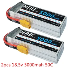 2 pcs Baterai Lipo 18.5 V 5000 mAh 50C HRB 100C 5 S Untuk RC Mobil Pesawat Mainan Helikopter Pesawat Quadcopter Drone DJI RC truk