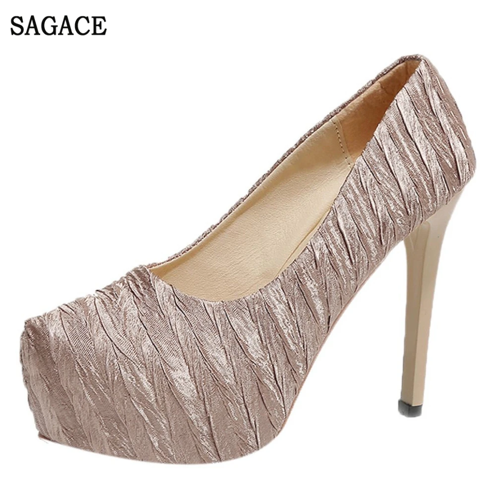 

SAGACE Woman Pumps Ankle Wedding Party Shoes Platform Sexy Extremely Sexy Solid High Quality Outsid Simple High Heel Pumps