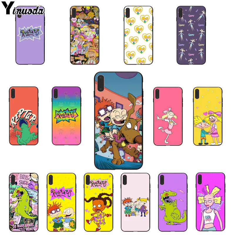 

Yinuoda cartoon Rugrats amine Newly Arrived Black Cell Phone Case for iPhone 6S 6plus 7 7plus 8 8Plus X Xs MAX 5 5S XR