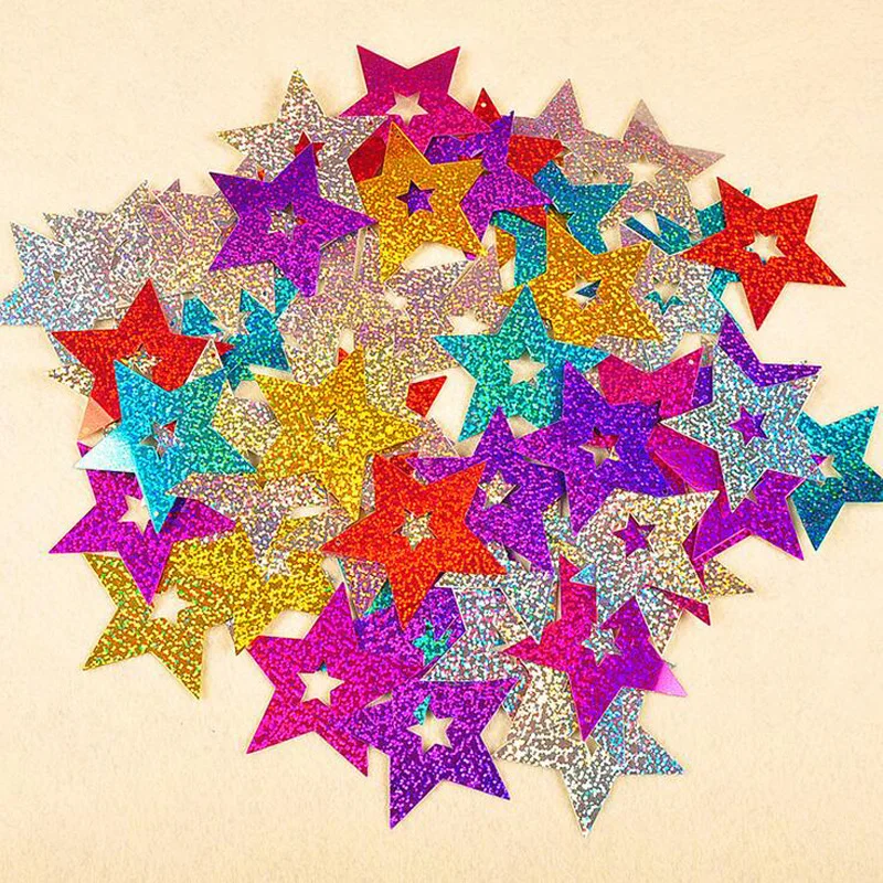 100 шт Bling блестящие конфетти в виде звезд картон карты день рождения подвеска в виде шара ленты Свадебные шары для украшения вечерние принадлежности