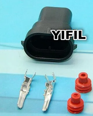 100 шт./лот 2 Pin/полосная автомобильная мужской HID разъем для налобного фонаря Штепсель для H8 H9 H11 880 881 светодиодный/фары HID