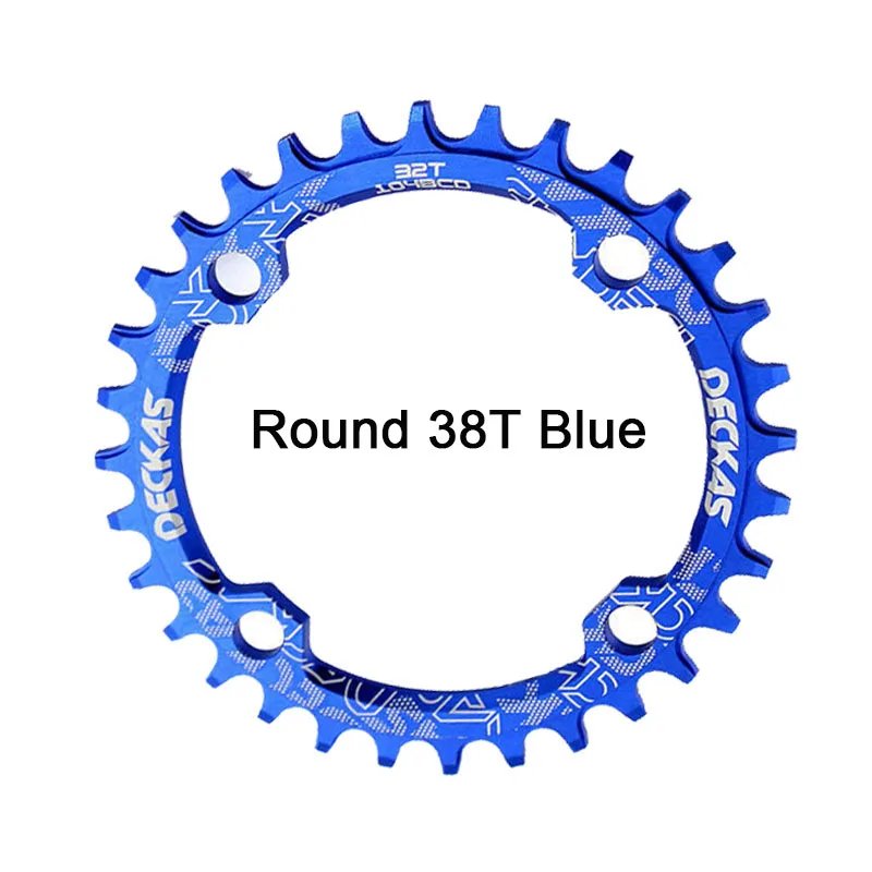 Bike Crank 104BCD Narrow Wide Crankset Single Plate 32T34T36T38T MTB Chainring Bicycle Chainwheel Bike Circle Round Shape (16)