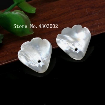

50pcs/lot 15x16mm Natural Hollow Fish Mother of Pearl shell for DIY Jewelry Flower MOP Pearl shell for earrings