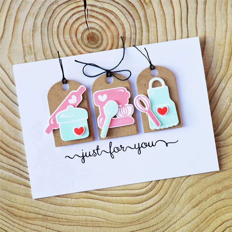

GJCrafts Kitchenware Dies Scrapbookg Metal Cutting Dies 2019 New Cookware Crafts Dies Stamps and Dies Cuts Card Makg Paper