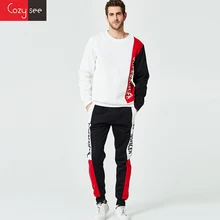 Мужская мода высокое качество печати логотипа sweatsuits Осень Спортивная Повседневный тренировочный костюм толстовки и Штаны костюм Толстовка