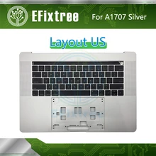 A1707 Топ чехол C чехол Топ чехол с клавиатурой США раскладка для Macbook pro 15 ''Retrina A1707 Топ чехол Серебряный EMC 3162 3072