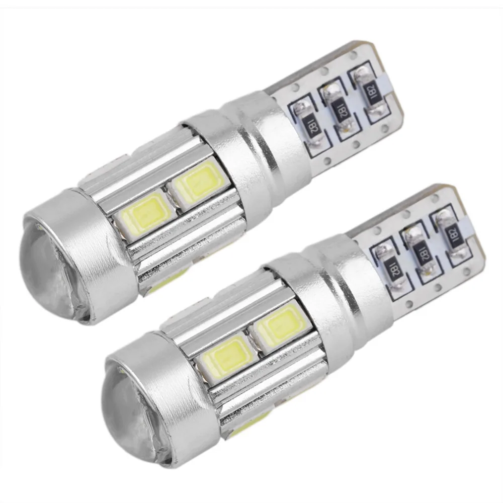

2pcs New High Quality White Can Error Free Car T10 LED 10 SMD 5630 Wedge Light Bulb W5W 194 168 Hot Selling !
