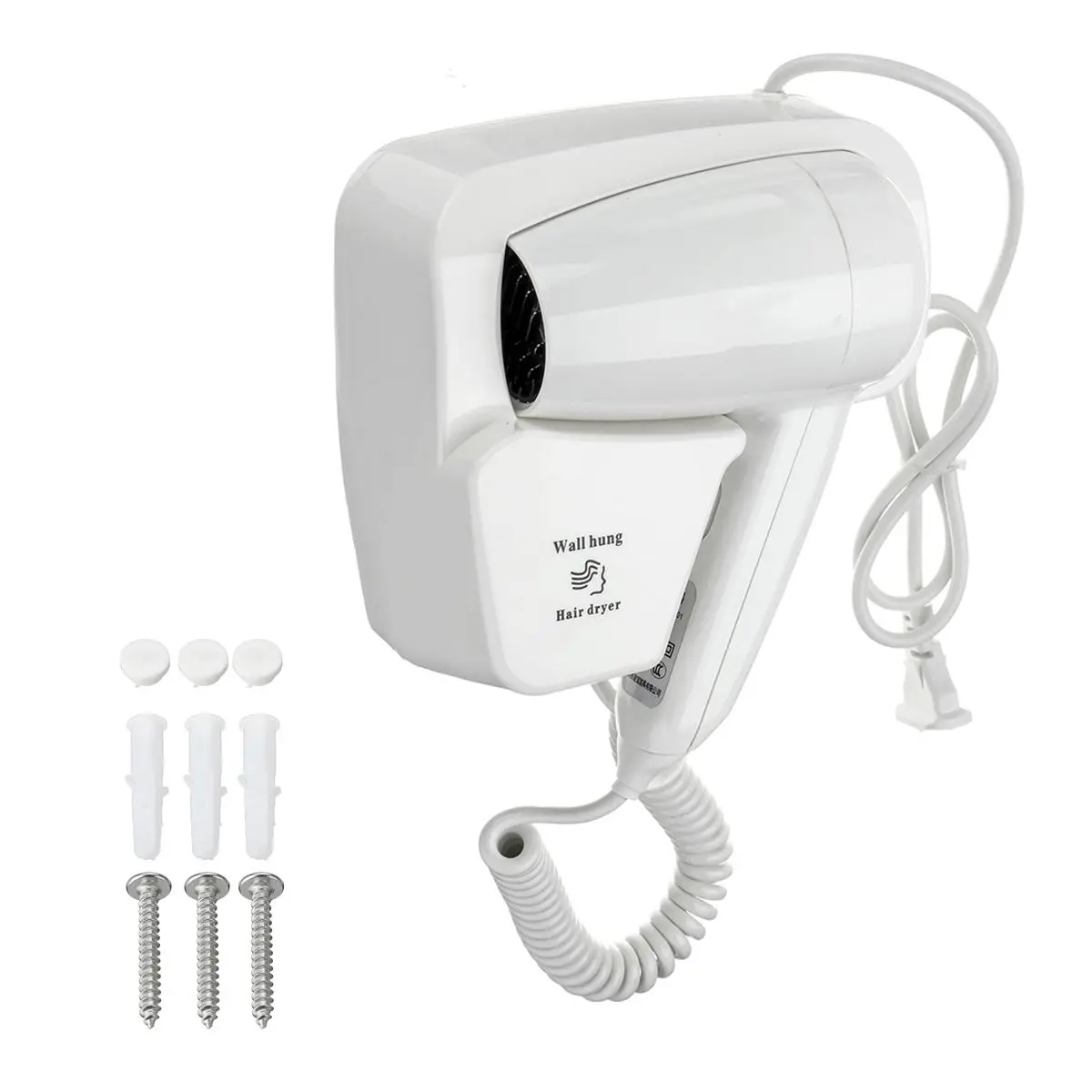 Mini 1300W 220V Home Hotel Bathroom Powerful Wall Hanging Type Electric Hair Dryer Hotel Bathroom Cold/hot Wind