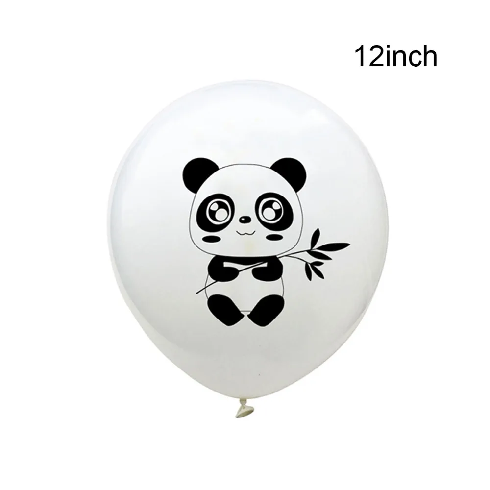 Huiran Cute Panda Balloon Happy Birthday Balloons Air Party Ballons Birthday Party Decor Kids Favors Animal Black Baloons Balls