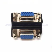 VGA adapter Female to female 90 degree 15P to 15P VGA to VGA Conversion connector