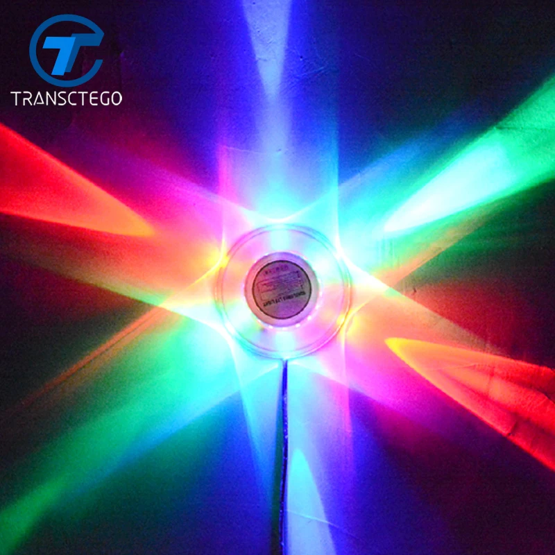 TRANSCTEGO Disco лампы Светодиодные этап подсолнечника центру Light Music голос Управление солнце фон настенные светильники мини вечерние лазерные