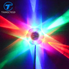 

TRANSCTEGO Disco Led Stage Lamp Sunflower Revolving Light Music Voice Control Sun Background Wall Lamps Mini Party Laser Lights