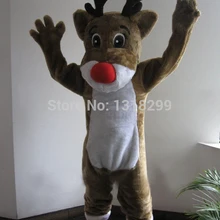 Талисман Рождество Рудольф спортивный талисман «Олень» костюм маскарадный костюм на заказ маскарадный костюм косплей тема маскарадный карнавальный костюм