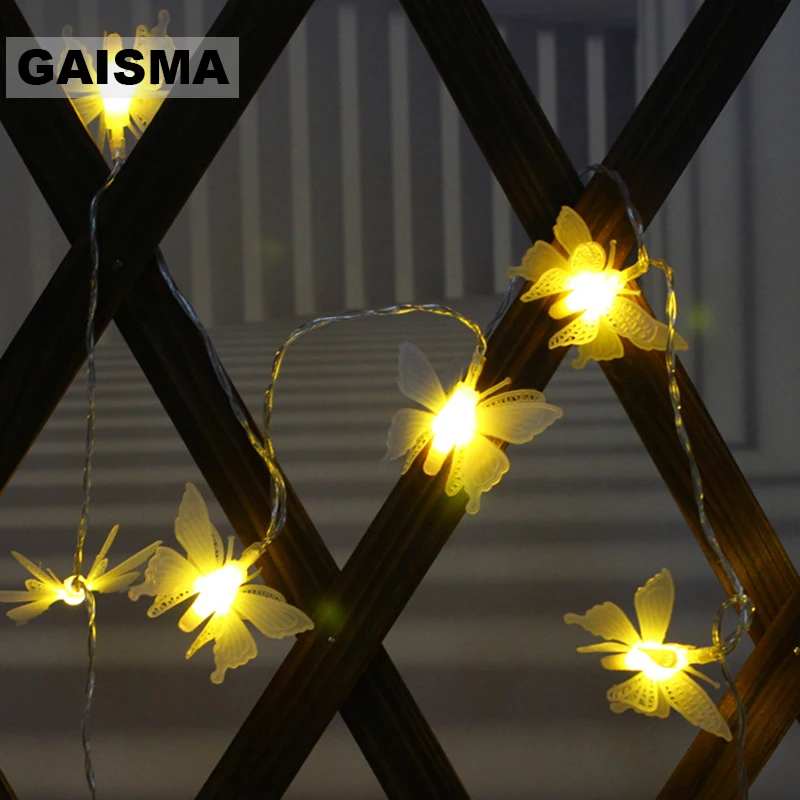 

10M 100 Butterfly LED Christmas Garland String Lights Decoration Bedroom Fairy Lights For Holiday Home Party Wedding Lighting