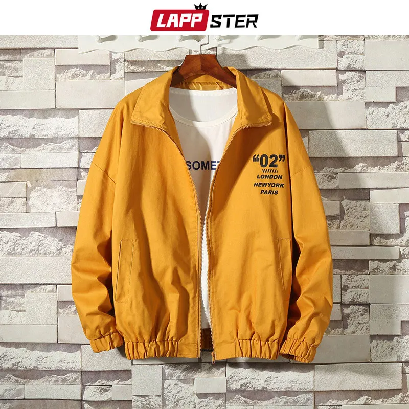 LAPPSTER Men Streetwear Harajuku Print Bomber Jacket 2019 Mens Hip Hop Black Jacket Windbreaker Vintage INS Spring Jackets Coats LAPPSTER Men Streetwear Harajuku Print Bomber Jacket 2019 Mens Hip Hop Black Jacket Windbreaker Vintage INS Spring Jackets Coats
