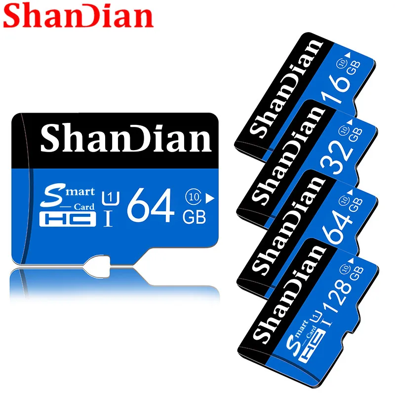 High Quality SHANDIAN Memory Card Class 10 Smart SD Card 8GB 16GB 32GB 64GB 128GB Smart 3