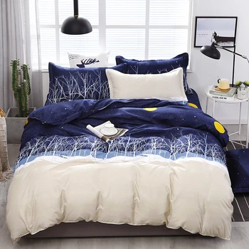

3/4pcs sets Tree home Textile Bedding Set twin full queen king Duvet Cover bed Sheets Pillowcases Cover Comfortable bedclothes